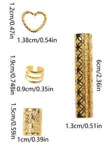 27pcs/Set Mixed Shapes Dreadlock Hair Scrunchies Set, Suitable For Braided Hairstyles, Adjustable Hair Bands For All Seasons