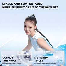 Lenovo Auriculares inalámbricos Bluetooth Lenovo TA410 TWS tipo clip para la oreja, Bluetooth 5.4, control táctil, larga duración de la batería, con micrófono de reducción de ruido, auriculares para música, oficina, deportes y juegos