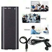三合一 8G 迷你数码录音笔 + 立体声 MP3 音乐播放器 + 8GB 存储 U 盘 - 黑色[8GB] - 查看 2