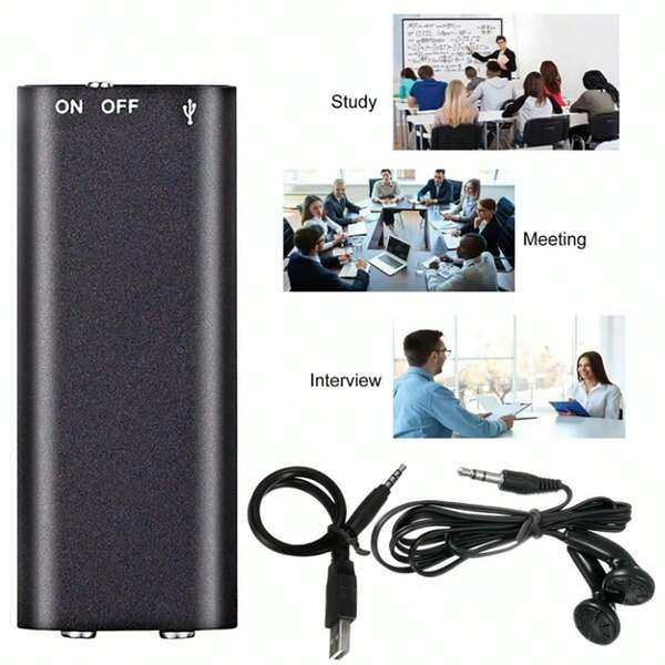 三合一 8G 迷你数码录音笔 + 立体声 MP3 音乐播放器 + 8GB 存储 U 盘