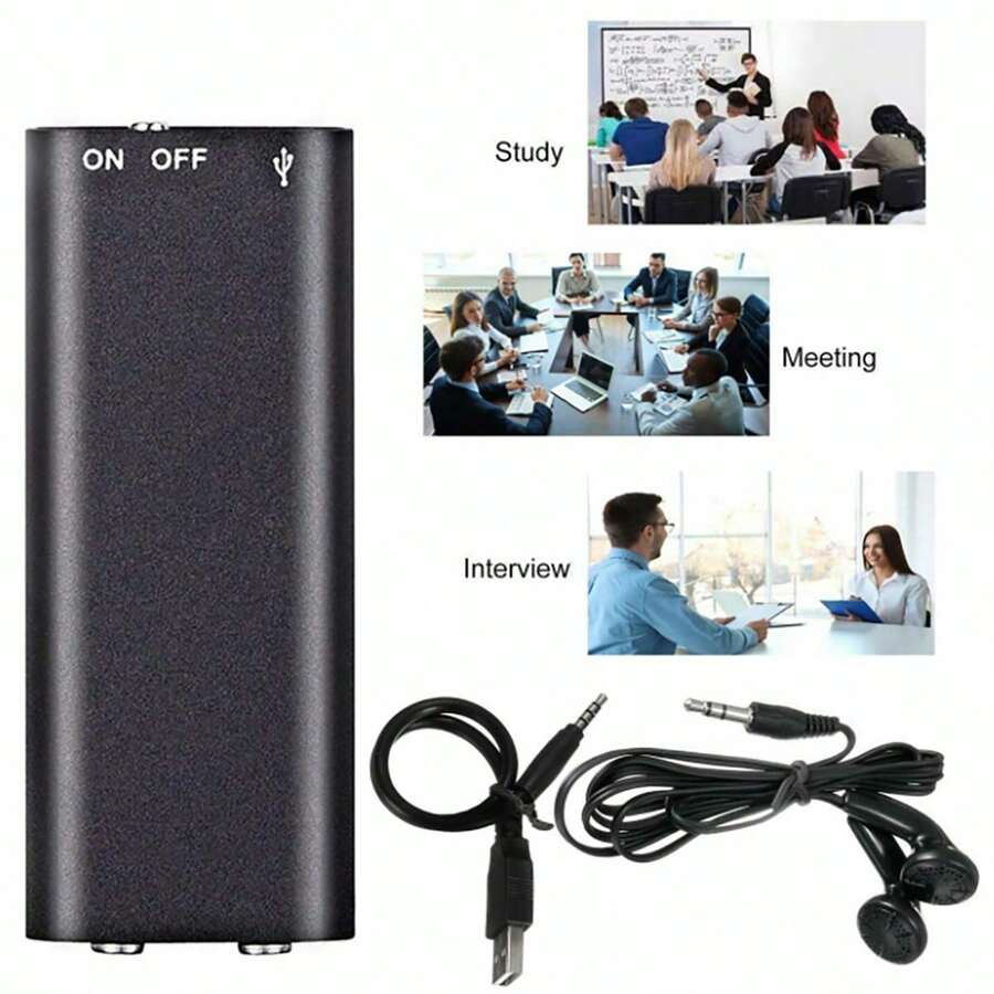 三合一 8G 迷你数码录音笔 + 立体声 MP3 音乐播放器 + 8GB 存储 U 盘