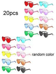 20/10/8/5pcs Set Frameless Pentagram Shaped Transparent Candy Color Party Glasses, Suitable For Parties, Swimming, Beach, Birthday, Carnival And Other Entertainment Activities And Party Favors (Random Colors) - Multicolor - View 11