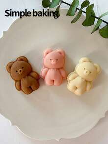 قالب حلوى بشكل دب محشو - قاطع بسكويت دب صغير جميل، ختم بسكويت، قالب كعكة القمر، قالب بسكويت، لوازم بنتو للكيك والحلويات وعيد المنتصف والأدوات الخبز للمناسبات