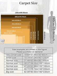 1 块厚实柔软的客厅/卧室地毯，豪华高绒黑色长毛地毯，易于清洁的装饰地毯，现代简约北欧风格毛绒柔软亲肤地垫，多种尺寸可选，适合全年使用，家居装饰，理想的圣诞节/情人节/秋季礼物 - 黑色 - 查看 8
