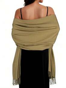 FADZOYLE 1pc Women Beach Accessories Pashmina Shawls And Wraps Solid Color For Evening Dress Swimsuit Cover Up Beach Cover Up Dress Bathing Long Scarf Wedding Bride Bridesmaid Shawl Gifts Accessories Women - Cashmere Scarf - View 32