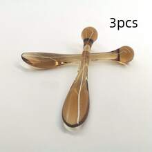 Juego de 3 piezas de espátulas de plástico con rodillo de masaje absorbente para mezclar mascarillas y barro - Inodoro - Marrón - Ver 11