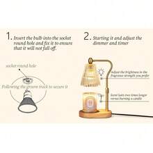 1 件蜡烛加热器灯带定时器调光器可调节高度适用于新家卧室、母亲节礼物、香薰罐复古家居装饰、父亲节、母亲节、圣诞节、感恩节、万圣节、情人节礼物 - 查看 4