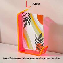 L 形双面透明亚克力相框 - 现代 6 英寸优质展示架，适用于个性化照片、桌面照片架、书架、优雅家居装饰、办公室装饰、豪华桌面架子展示架，适用于婚礼、画廊墙壁和记忆空间、毕业礼物、万圣节装饰和圣诞节装饰 - 彩色 - 查看 13