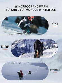 1只冬季新款迷彩加厚保暖防水触屏防滑户外运动抓绒手套，男女通用，适合徒步、训练、滑雪、骑摩托车、骑自行车等活动。