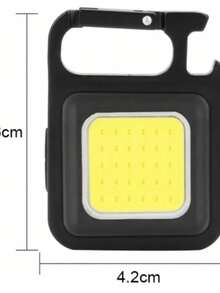 lanterna multifunciona mini glare cob chaveiro pingente led - Preto - Visão 3