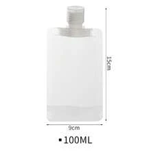 10 Stück 30/50/100ML nachfüllbare Flaschen & Beutel, einfarbig transparent, einfach praktisch für vielfältige Zwecke