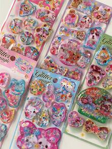 3D Cartoon Animal Water-Filled Decorative Stickers, Suitable For Scrapbooking, Rewards, And Christmas Crafts