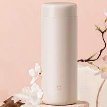 Xiaomi Botella de agua portátil de acero inoxidable 316 de 350 ml, unisex, diseño sencillo, función dual de calor y frío, taza de té portátil para coche y oficina, color rosa - Rosa - Ver 1