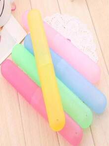 1/5pcs Travel Toothbrush Case - Portable Plastic Container For Storing Toothbrush Heads, Suitable For Daily Use And Travel - Available In Multiple Colors - Multicolor - View 6