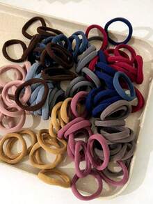 50 pièces/100 pièces Élastiques à cheveux sans couture pour boucles de cheveux, sans dommage pour les cheveux, pour attacher les cheveux, haute élasticité, élastiques, accessoires colorés pour cheveux, pas trop serrés