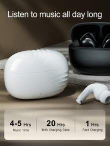 无线耳塞、耳机、 - 兼容苹果和安卓系统，内置麦克风，防汗，电池续航时间长达 24 小时 - 白色，耳机 > 无线， - S32 - 查看 3