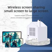 YJMOYE Heimprojektor HD 4K Niveau Lässig Unterhaltung Smart Projektion Tragbarer Schlafzimmer Filmprojektor unterstützt Smartphone Spiegelung