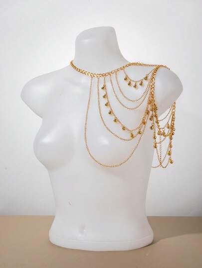 1pc Fashion Tassel Chain Chain Women's Versatile Punk Style Shoulder Accessories Body Chains Foromen Chain Accessories