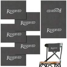 46*30cm Black & Gray Chair Back Seat Reservation Card - Pre-Ordered For Restaurant, Wedding, Various Holiday Parties, Fabric Reserved Sign - Multicolor - View 9