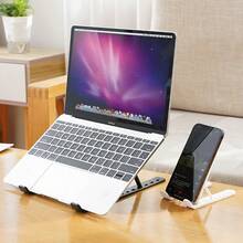 1개 인체공학적 휴대용 노트북 스탠드, 사무실, 학습, 침실 및 여행에 적합한 12-18인치 노트북용 조절 가능한 10개 각도 플라스틱 홀더 - 멀티컬러 - 보기 4