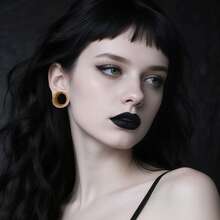 قطعتان من أقراط الأذن من الفولاذ المقاوم للصدأ 316L بتصميم رجعي، أقراط ثقب الأذن، مناسبة للجنسين، طراز هيب هوب وبانك جديد