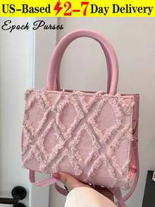 Crossbody Bags For Women Quilted Bag Purses And Handbags With StrapWomen's Single-Shoulder Bag Handbag Detachable Shoulder Strap Adjustable Shoulder Strap Zipper Closure Rhomboid Pattern Single-Strap Handbag Quilted Bag Cold Weather Top Handle Bag - Multicolor - View 16
