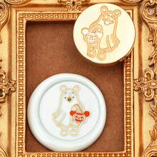 Disney 1 قطعة ختم شمع بموضوع هالوين بقطر 25 مم، ختم شمع نحاسي للأظرف، ختم هالوين، طقم ختم شمع لحفلات، طقم ختم شمع هدية