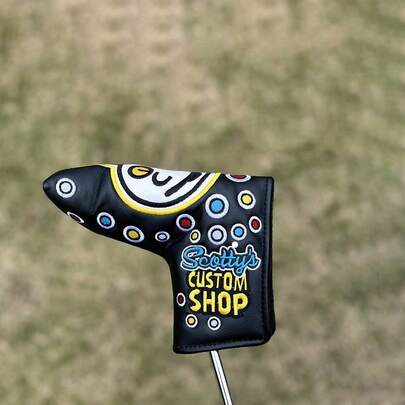 Joker Mallet Putter Cover Design For Golf Head Putter Headcover, PU Leather With Hook And Loop Closure And Embroidered Logo