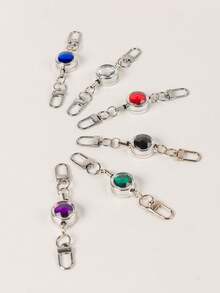 Retractable Keychain With Clip Unisex Business Key Chain With Double Rings Can Be Extended To 40CM Suitable For Student ID Card Hospital Nurse Badge Bus Card Holder Y2K - Multicolor - View 5