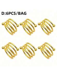 1 قطعة/6 قطع/12 قطعة من حلقات المناديل الإبداعية، حاملات المناديل الزخرفية لعيد الميلاد، الحياة الريفية، الزفاف، المطعم، الفندق، عيد الحب، الولائم، طاولات البوفيه، مستلزمات الحفلات، ديكور طاولة المطبخ المنزلي