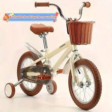 1pc Handcrafted Resin Rattan-Style Bike Basket - Durable Storage For & Essentials, Brown With Copper Accents, Comfortable Handlebar Design For Cycling - Multicolor - View 6