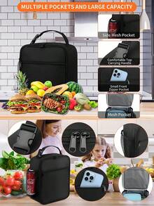 Lunch Box - Reusable Lunch Bag Unisex - Small Insulated Lunch Box Travel Essentials School Supplies Travel Essentials