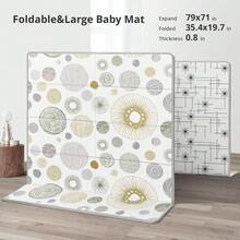 Foldable Baby Play Mat, PIGLOG Waterproof Playmats For Babies And Toddlers Kids, Foam Playmat For Tummy Time, 50x50/59x59/79x71 Playpen Mat, Reversible Portable Baby Floor Mat For Infant, Toddler, Circle(This Product Does Not Include A Fence.) - vòng tròn - Xem 12