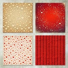 36 Sheets 6inch (Valentine's Day Red Rose Heart Stripe Background) Scrapbooking Paper, Suitable For Bullet Journals, Collages, Cards, Scrapbooks And Crafts - Red - View 4