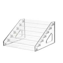 1 suport acrilic pentru cosmetice, raft de depozitare cu mai multe niveluri pentru parfum, îngrijirea pielii, articole de machiaj, suport robust în formă de piramidă pentru sufragerie, baie, dormitor, decor pentru casă