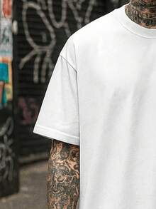 Camiseta Oversized Masculina Streetwear The Boston Camisa Algodão Premium 26.1 Unissex - Preto - Visão 5