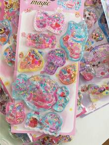 3D Cartoon Animal Water-Filled Decorative Stickers, Suitable For Scrapbooking, Rewards, And Christmas Crafts