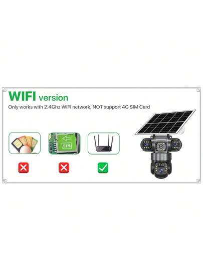 V380Pro Wireless Remote Camera, 2.4GHz WiFi Outdoor Solar Powered Surveillance 360° No Dead Angle View, 15MP HD, Dual Way Audio, Motion Tracking, Alarm Push, Outdoor, Sports Field, Ranch, Garden Other Monitoring, Built In Battery Pack, Panel Year Round Uninterrupted Operation view 3