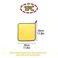 5pcs/1pc Super Soft & Fine Microfiber Car Cleaning Towels, Pet Towels, Thick, Non-Shedding, Effective Drying & Cleaning, 400gsm, Yellow & Gray, Super Absorbent, Non-Scratch, Non-Shedding, Thick Washable Kitchen Cloths, Suitable For Cleaning Car Windshield, Windows, Dashboard, Steering Wheel, Trunk, Stove, Pots, Sinks, Kitchen, Bathroom And Furniture, Perfect For Auto Detailing And Delicate Cleaning - Yellow - View 13