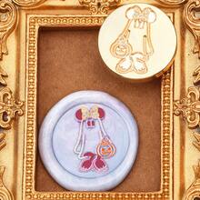 Disney 1 قطعة ختم شمع بموضوع هالوين بقطر 25 مم، ختم شمع نحاسي للأظرف، ختم هالوين، طقم ختم شمع لحفلات، طقم ختم شمع هدية