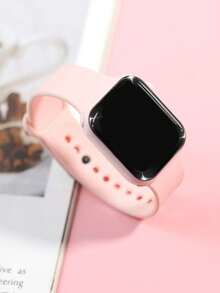 2 Pieces Set. Teen Fashion, Simple And Cute, Romantic And Classic LED Digital Display Square Electronic Watch. Suitable For Students' Daily Life Such As Returning To School, Parties And Traveling. Very Suitable As A Gift For Friends Or Birthday Gifts. - Multicolor - View 9