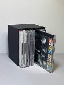 10-Disc CD/DVD Storage Rack, Transparent Desktop Disc Organizer, 160mm Height