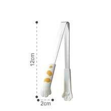 日式猫爪造型食物夹，可爱卡通烹饪夹，不锈钢烧烤夹，三明治烘焙夹，厨房工具，厨房钳子，餐具，厨房配件，厨房用品 - 彩色 - 查看 18