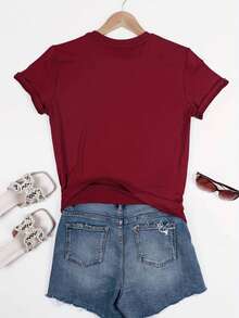 Women T-Shirts - Red - View 2