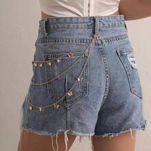 1 Piece Of European And American Cross-Border Jewelry, New Multi-Layer Alloy Butterfly Tassel Trouser Chain, Decorative Waist Chain, Niche Hip-Hop Streetwear Trouser Chain