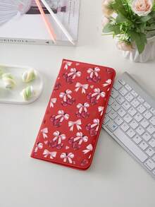 Cherry Bow Car Registration And Insurance Holder, PU Leather Glove Box Organizer,Car Registration And Insurance Holder, Auto Truck Document Wallet Travel Essentials Travel School Back To School School Supplies Holiday Holiday Essentials Vacation Accessories Passport Passport Cover Passport Holder,Ideal Gift For Car, Truck, Motorcycle And Trailer Owners, Also Great As A Christmas, New Year Gift