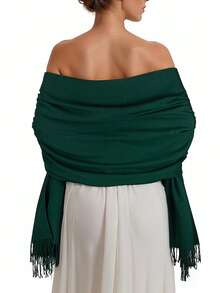 FADZOYLE 1pc Women Beach Accessories Pashmina Shawls And Wraps Solid Color For Evening Dress Swimsuit Cover Up Beach Cover Up Dress Bathing Long Scarf Wedding Bride Bridesmaid Shawl Gifts Accessories Women - Cashmere Scarf - View 31