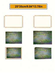 1pc Original Wooden Frame, Decorative Art Style, Thick Canvas Support, DIY Frame, Suitable For Artistic Oil Paintings And Wall Decor, Fits Home, Living Room, Office, High-End, Bathroom, Party, Gift, Couples - Multicolor - View 28