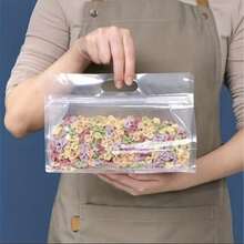 5 Reusable Silicone Leak-Proof Food Storage Bags For Nuts, Grains, Vegetables, Fruits And Snacks, Kitchen Storage Bags, Travel Storage Containers - XL 11.81x9.06英寸 - 查看 6