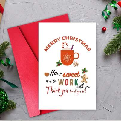 1 pieza, Tarjeta de Navidad para compañero de trabajo, Tarjeta de Navidad divertida para compañero de trabajo, Tarjeta de Navidad pícara para amigo del trabajo, Regalo de Feliz Navidad para mejor amigo del trabajo, jefe